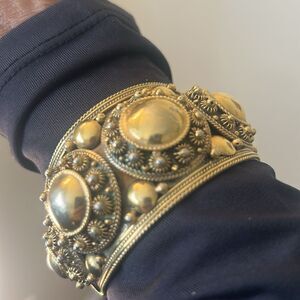 Vintage SIAM Gold Plated Statement Bracelet